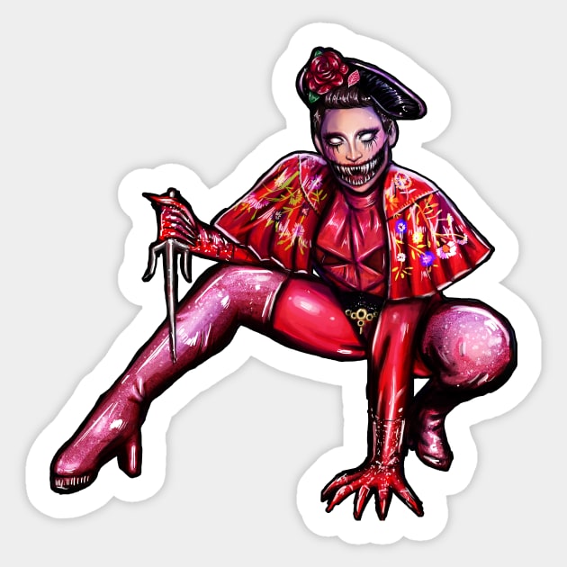 Mortal Valentina Sticker by Amanda Excell